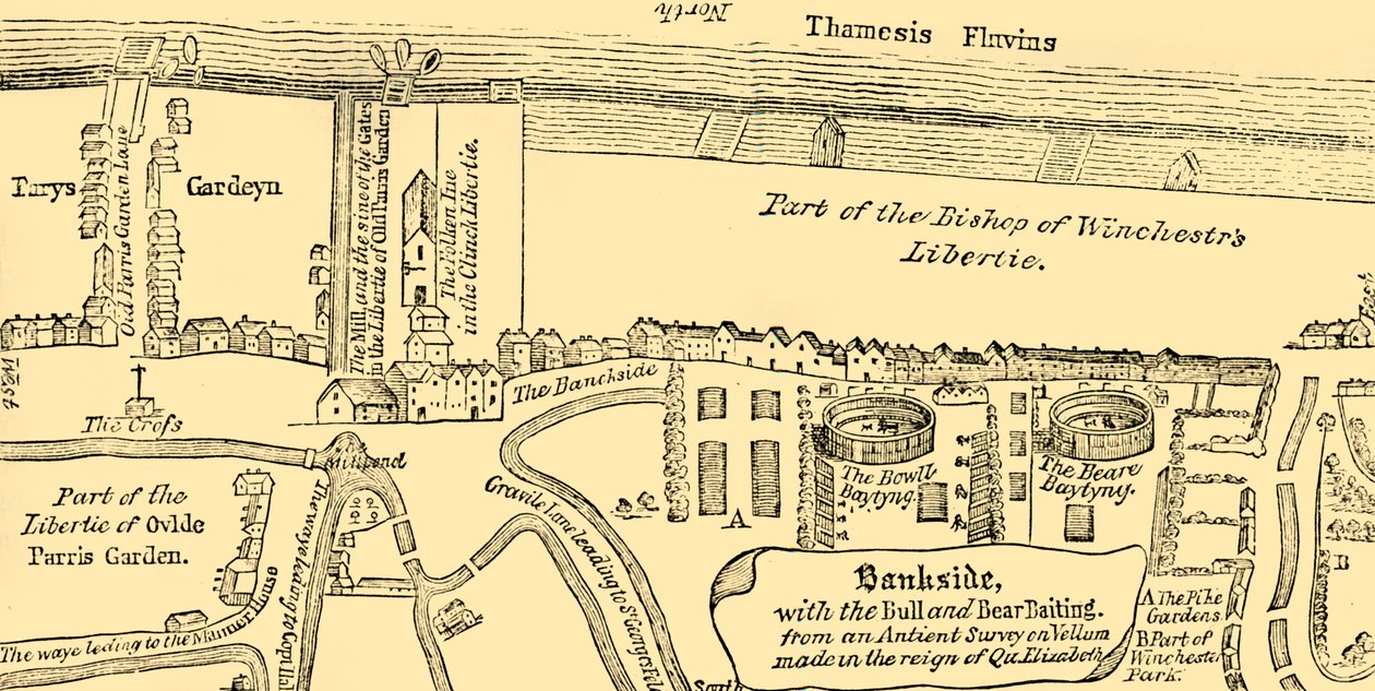 Bankside Planı, Onyedinci Yüzyılın Başlarında, c1878. by Unbekannt