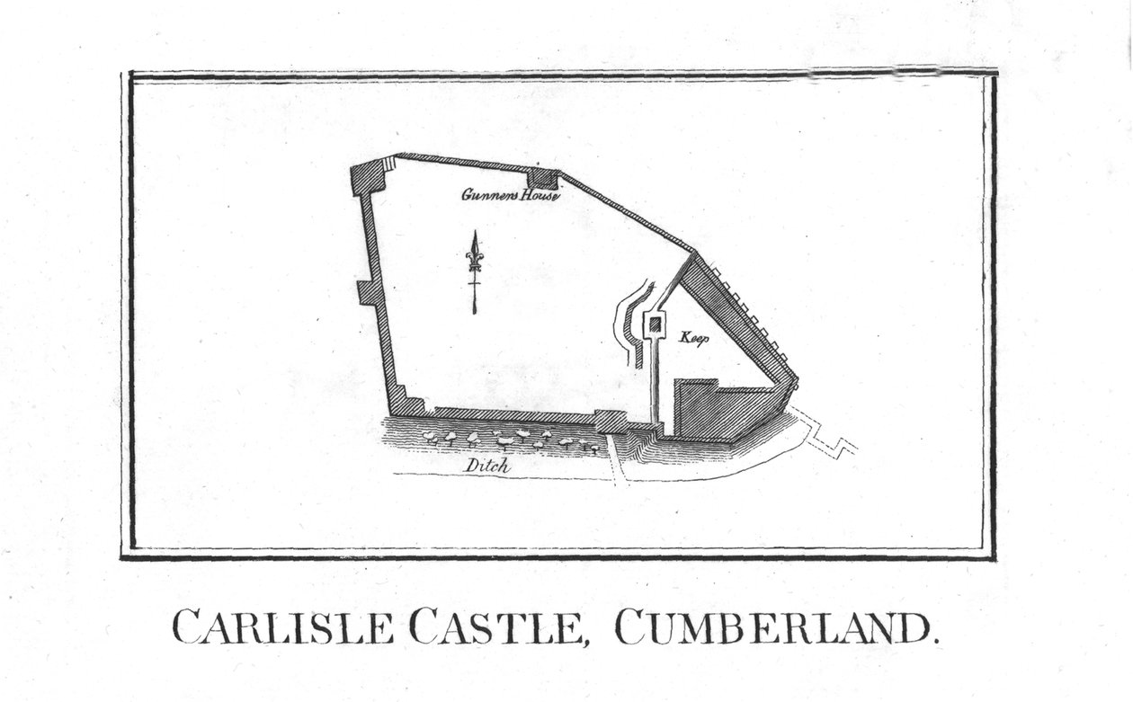Carlisle Kalesi Planı, Cumberland, 18. yüzyıl sonu by Unbekannt