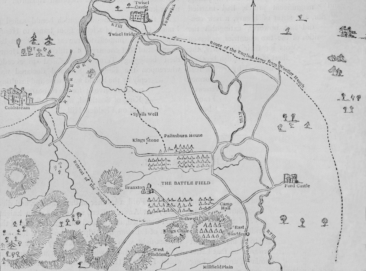Flodden Field Planı, 9 Eylül 1513, c1880 by Unbekannt