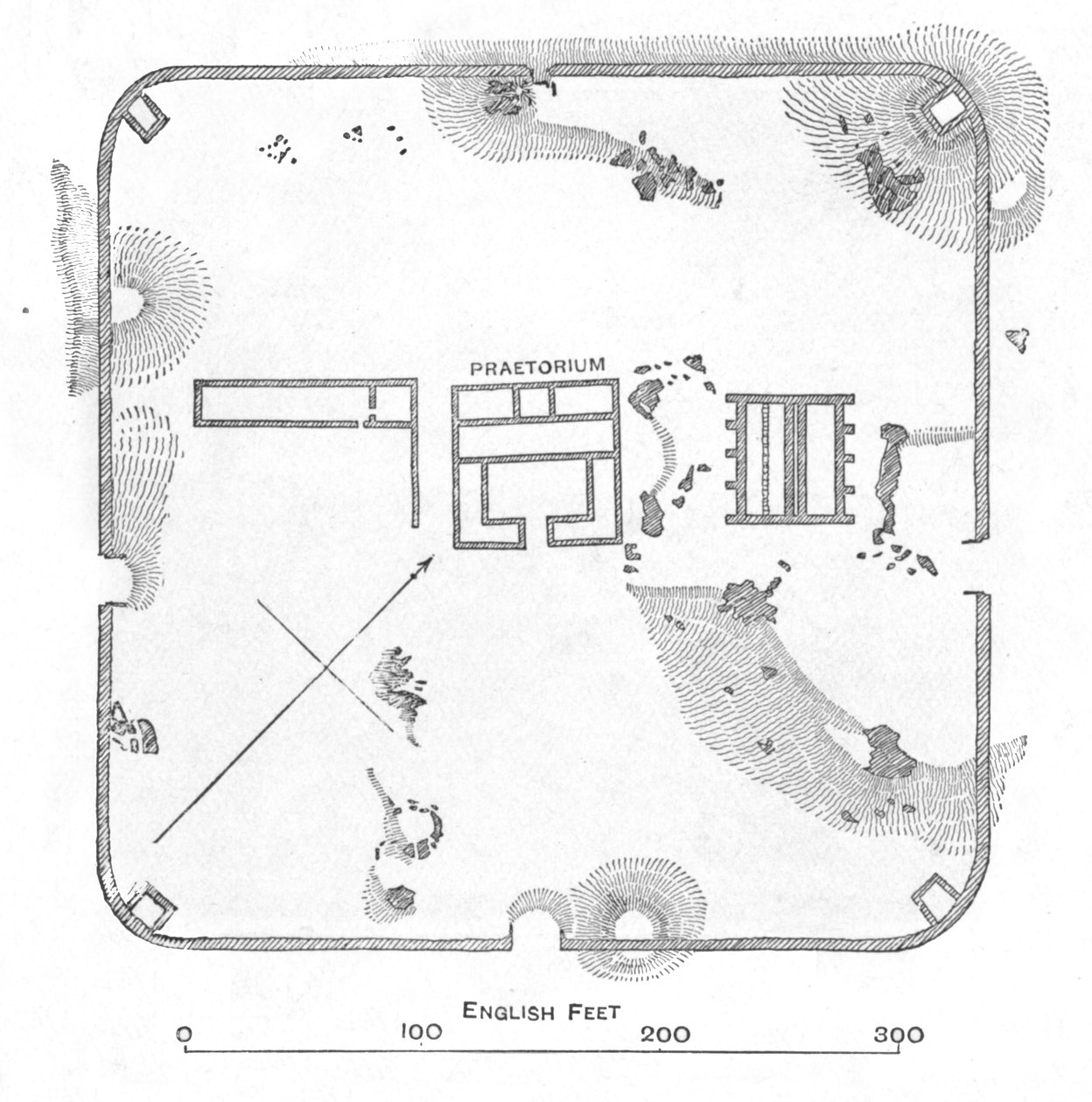 Hardknott Kalesi Planı, Cumberland, 1902 by Unbekannt