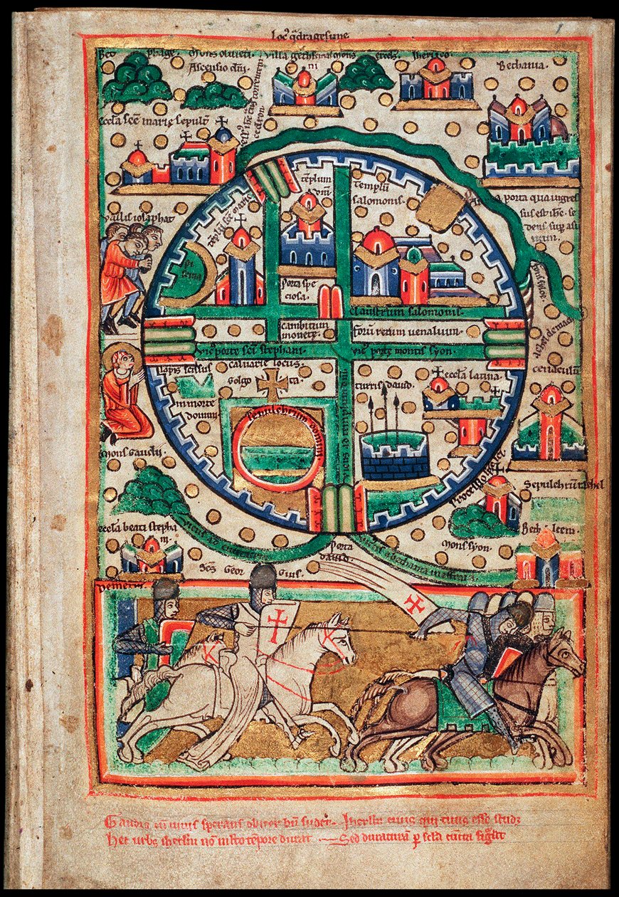 Kudüs Planı. Zebur parçası, yaklaşık 1200 by Unbekannt