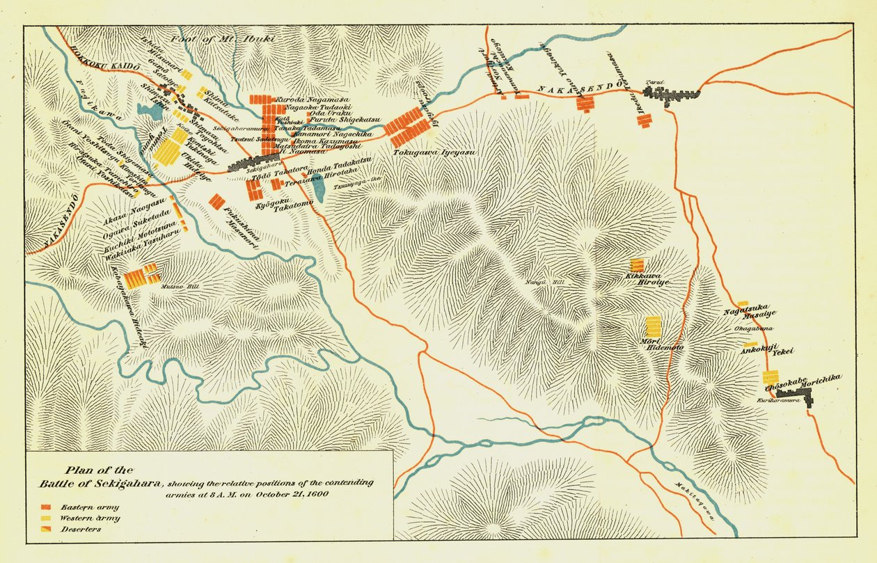 Sekigahara Savaşı Planı, 21 Ekim 1600, 1903. by Unbekannt