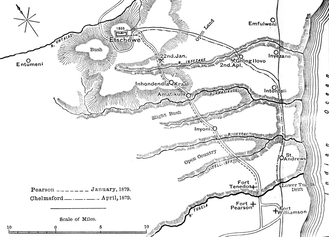 Pearson Jan., 1879 ve Chelmsford April, 1879