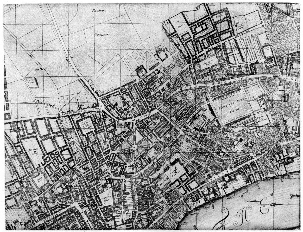 St Giles bucak planı, Londra, 1907 by Unbekannt