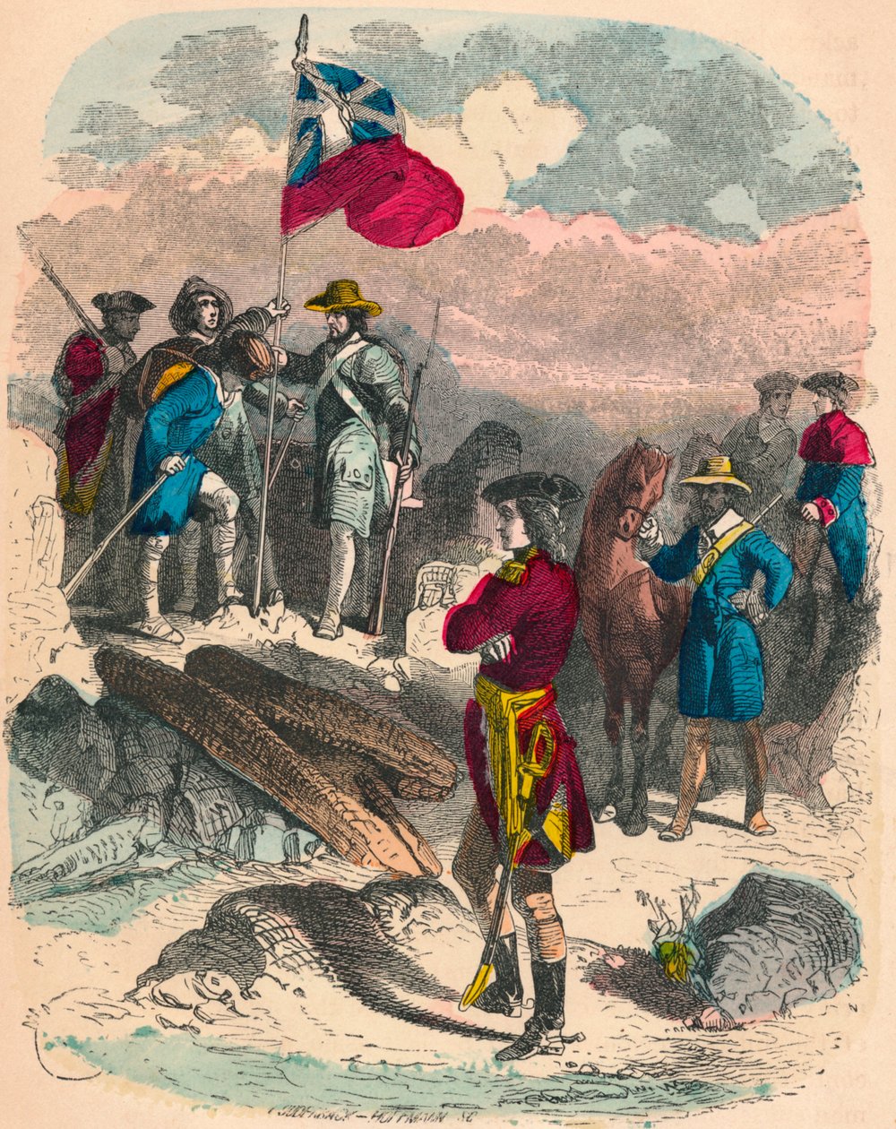 Fort Duquesne Harabelerine Kraliyet Bayrağı Dikimi, 1758 by Unbekannt