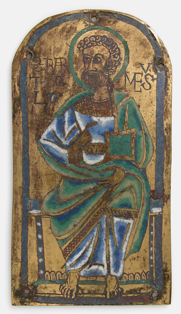 St. Bartholomew, Aşağı Ren veya Sakson, 12. yüzyılın ortalarında plaket. by Unbekannt
