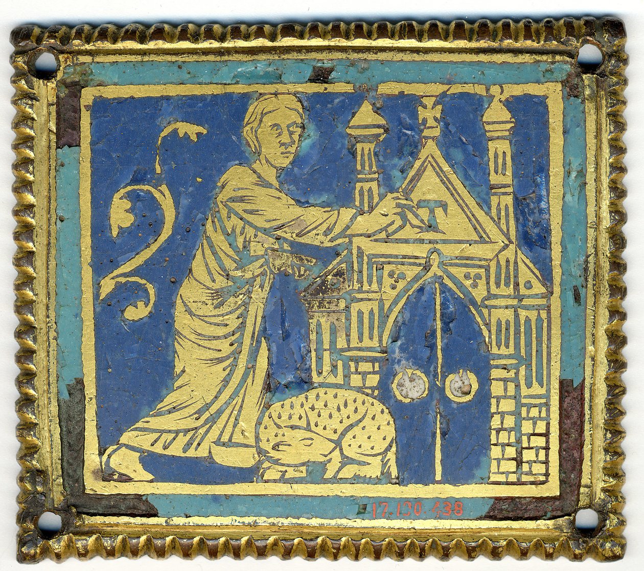 Tau Harfi ile Kapının İşaretlendiği Plaket, Almanca, yakl. 1200. by Unbekannt