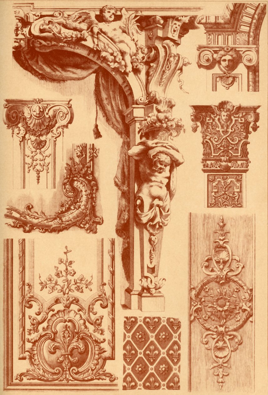 Alçı süsler, Fransa, 17. ve 18. yüzyıllar, 1898. by Unbekannt