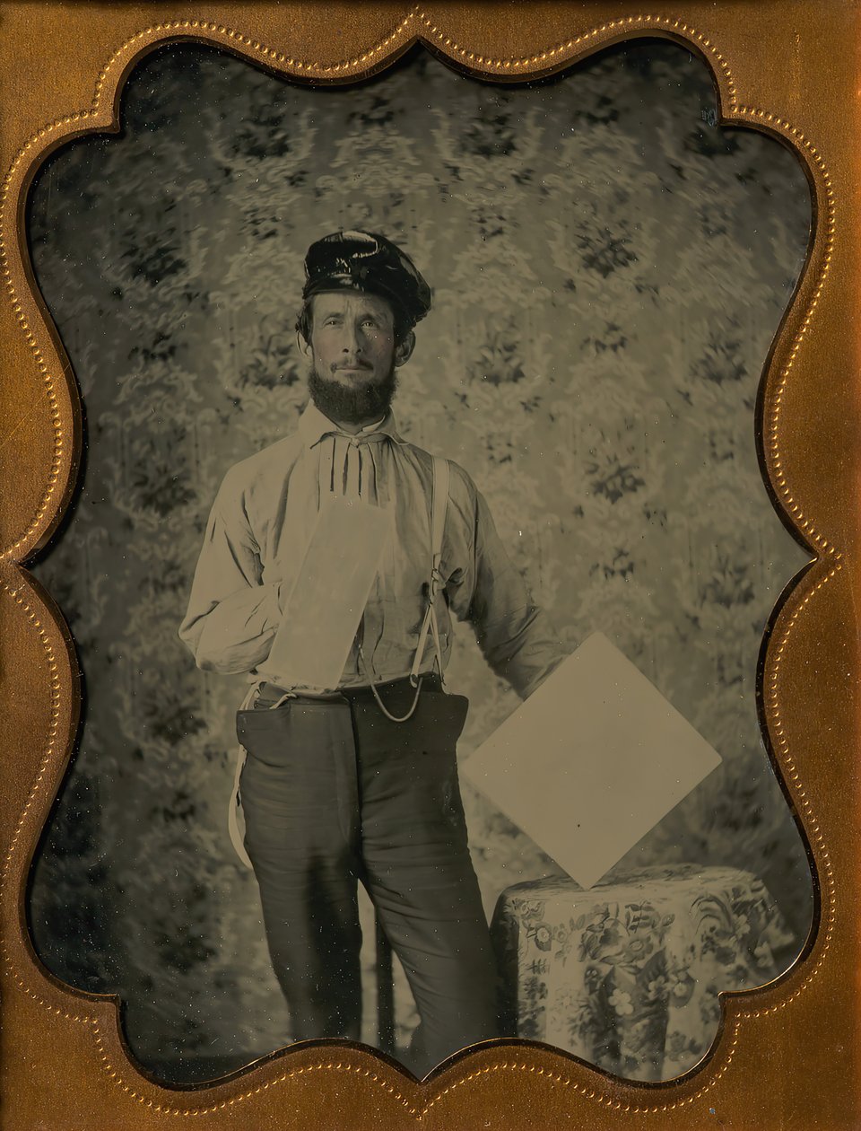 Yağlı Deri Şapkalı sıvacı, 1850