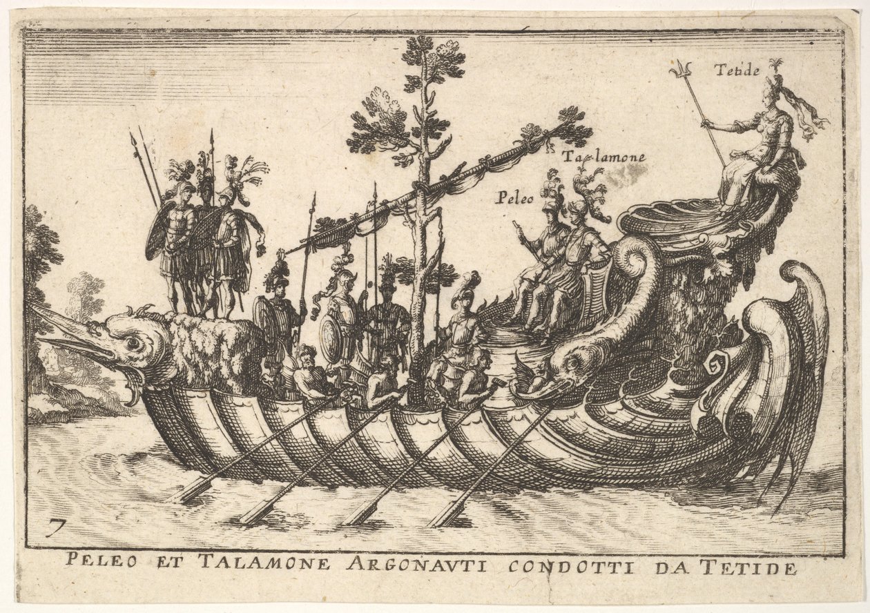 Plaka 7: Peleo et Talamone Argonauti condotti da Tetide, t..., 1664