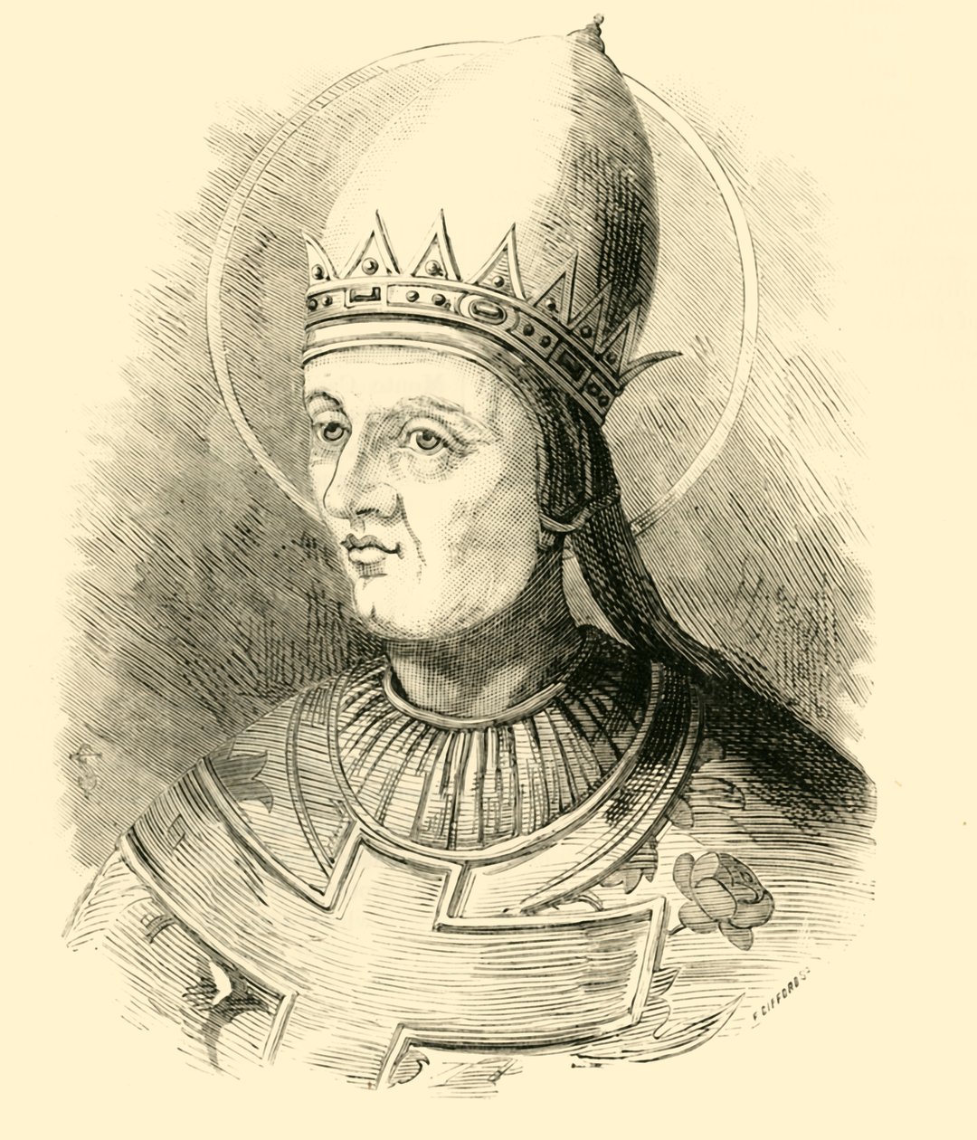 Papa Gregory VII, 1015-1085, 1890. by Unbekannt