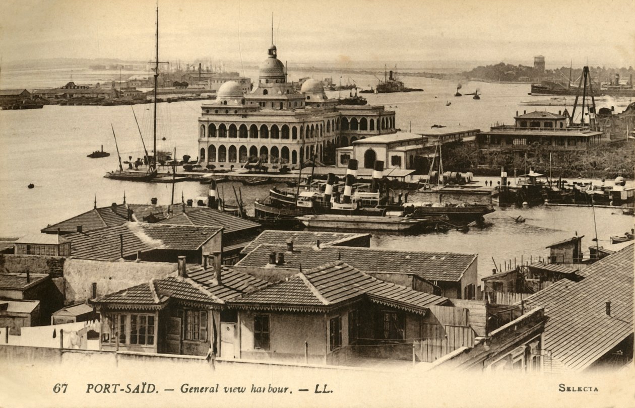 Port-Said. - Genel görünüm limanı. - LL., c1918-c1939. by Unbekannt