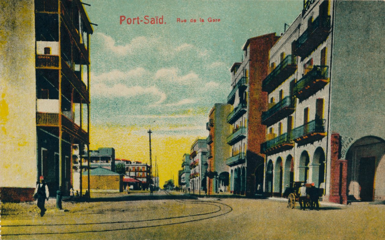 Port Said. İstasyon Caddesi, c1900 by Unbekannt