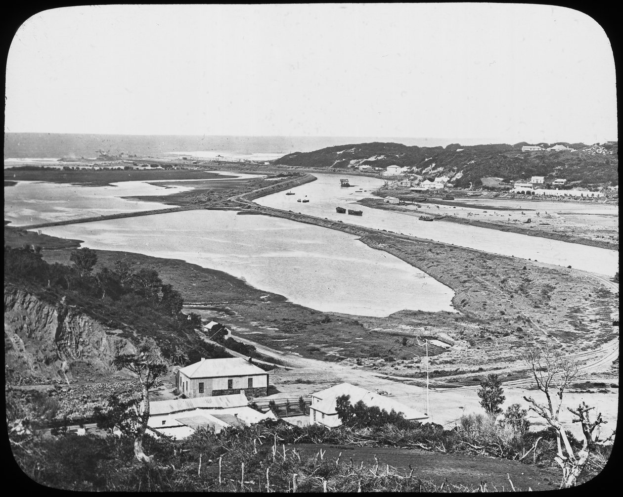 Port Alfred, Kowie Nehri, Cape elmas ve altın madenleri, Güney Afrika, c1890 by Unbekannt