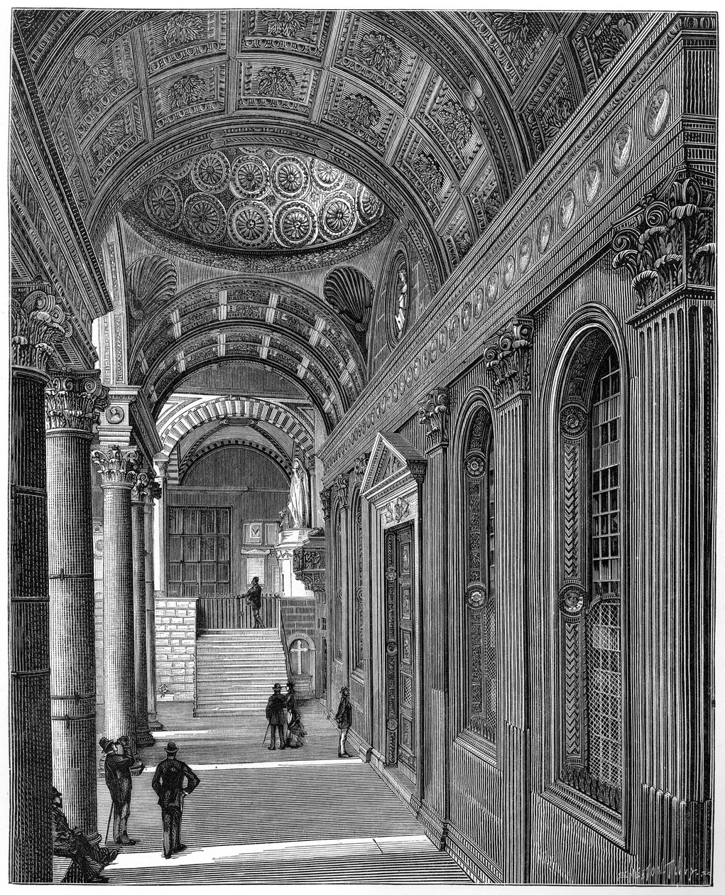 Pazzi Şapeli Portikosu, Santa Croce Bazilikası Manastırı, Floransa, 1882 by Unbekannt