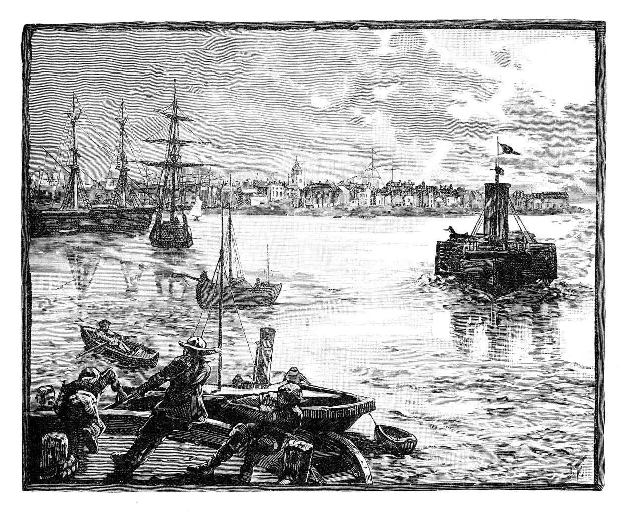 Portsmouth Limanı, Hampshire, c1888 by Unbekannt