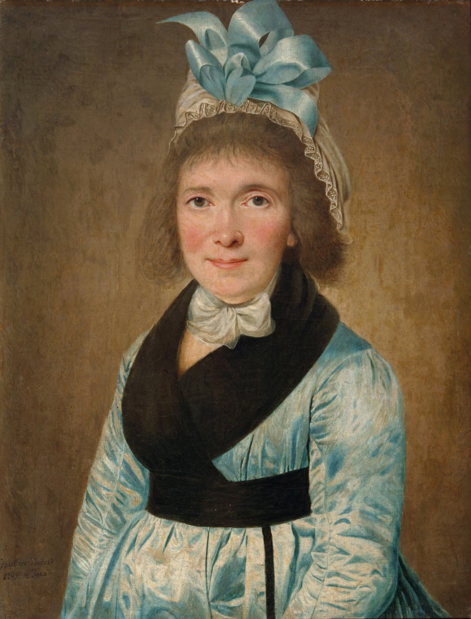 Mavi Elbiseli Kadın Portresi, 1799 by Unbekannt