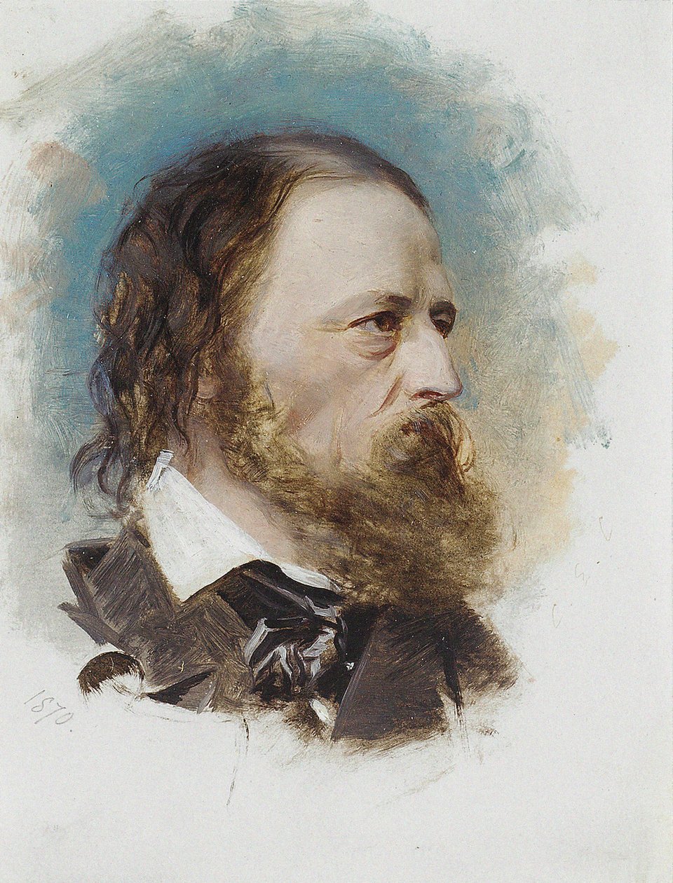 Alfred'in Portresi, Lord Tennyson 1809-1892, 1870. by Unbekannt