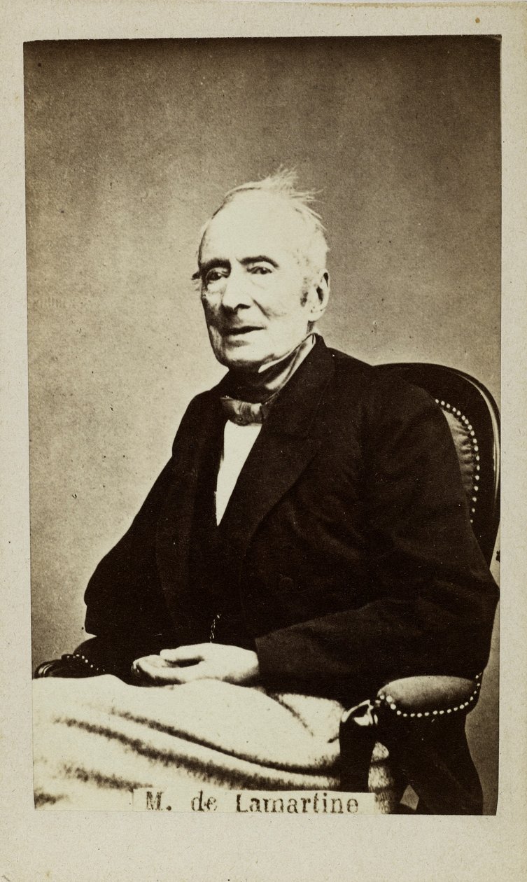 Alphonse de Lamartine'in Portresi 1790-1869, 1860'lar. by Unbekannt