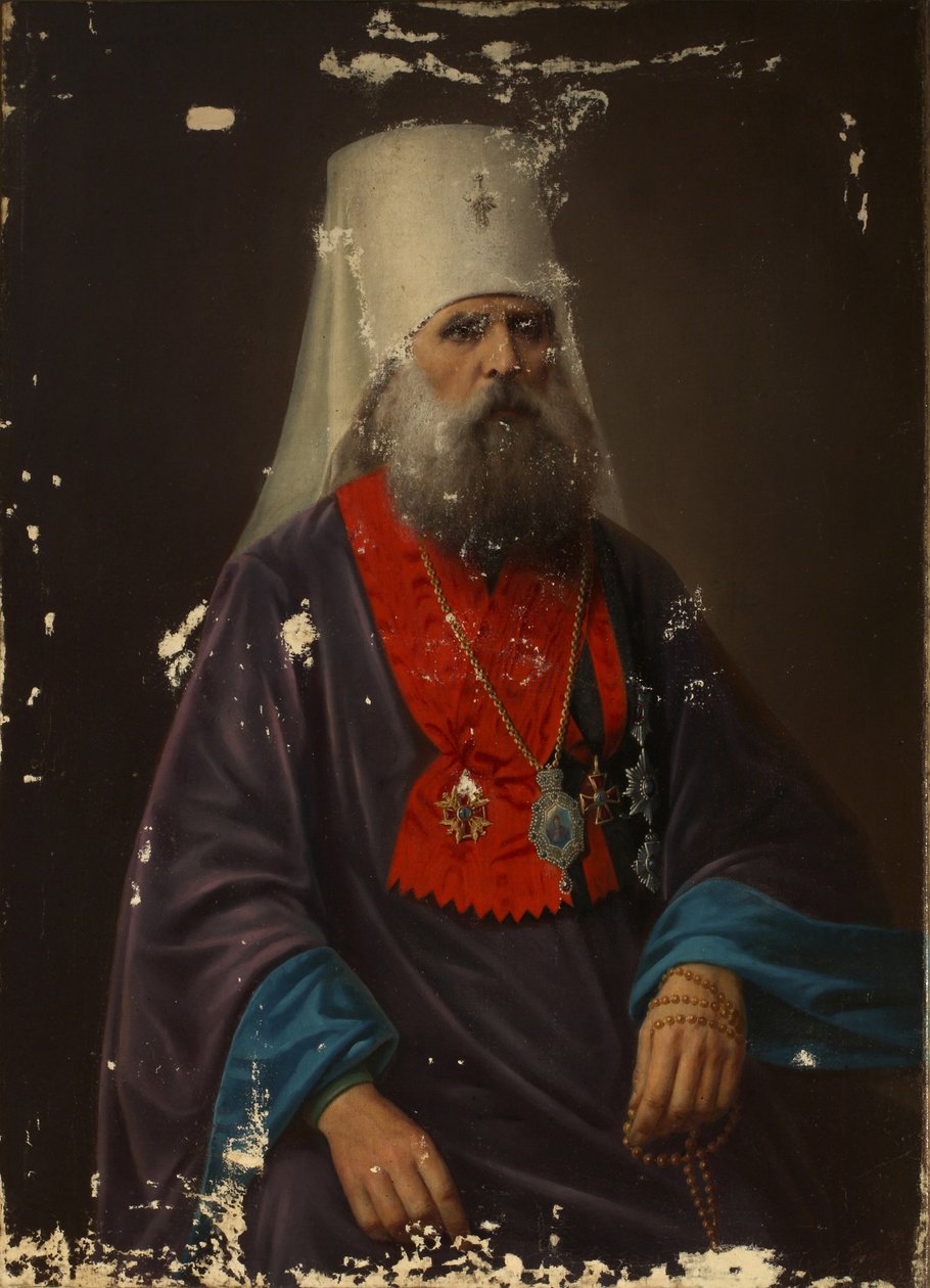 Pskov 1753-1818 Başpiskoposu Iriney Klementyevsky'nin Portresi, 1800'lerin Başları by Unbekannt