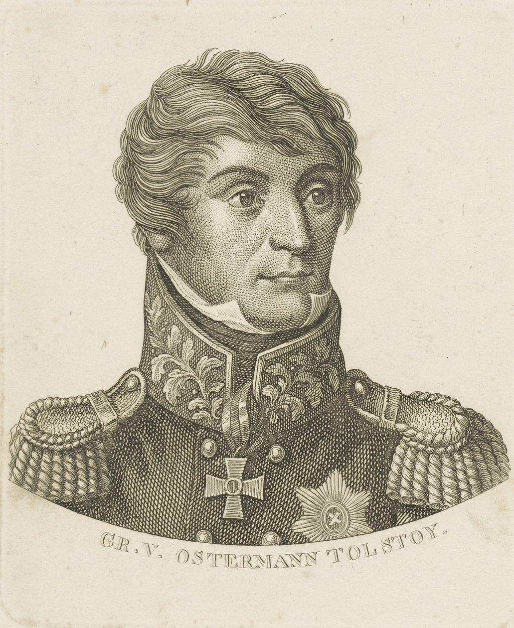 Kont Alexander Ivanovich Ostermann-Tolstoy'un Portresi 1772-1857, c. 1800. by Unbekannt