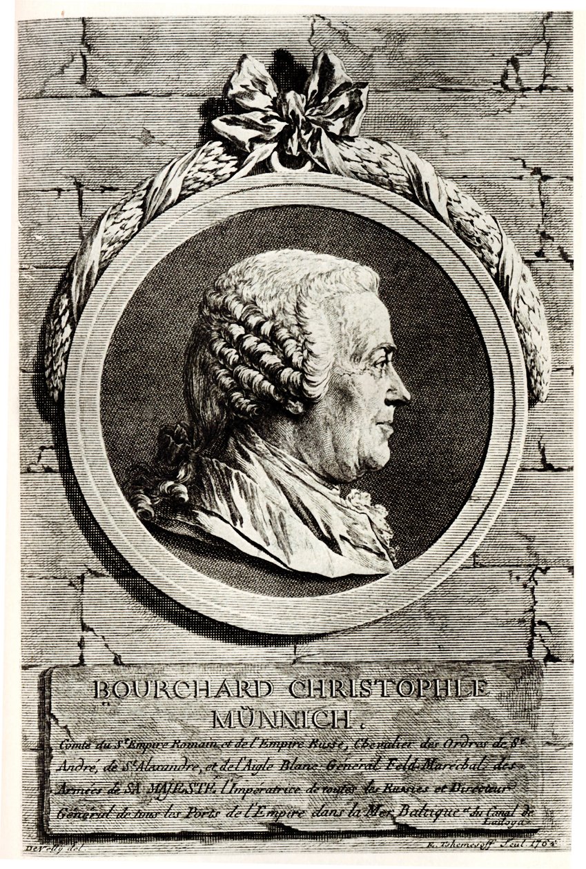 Kont Burkhard Christoph von Munnich'in Portresi 1683-1767 by Unbekannt