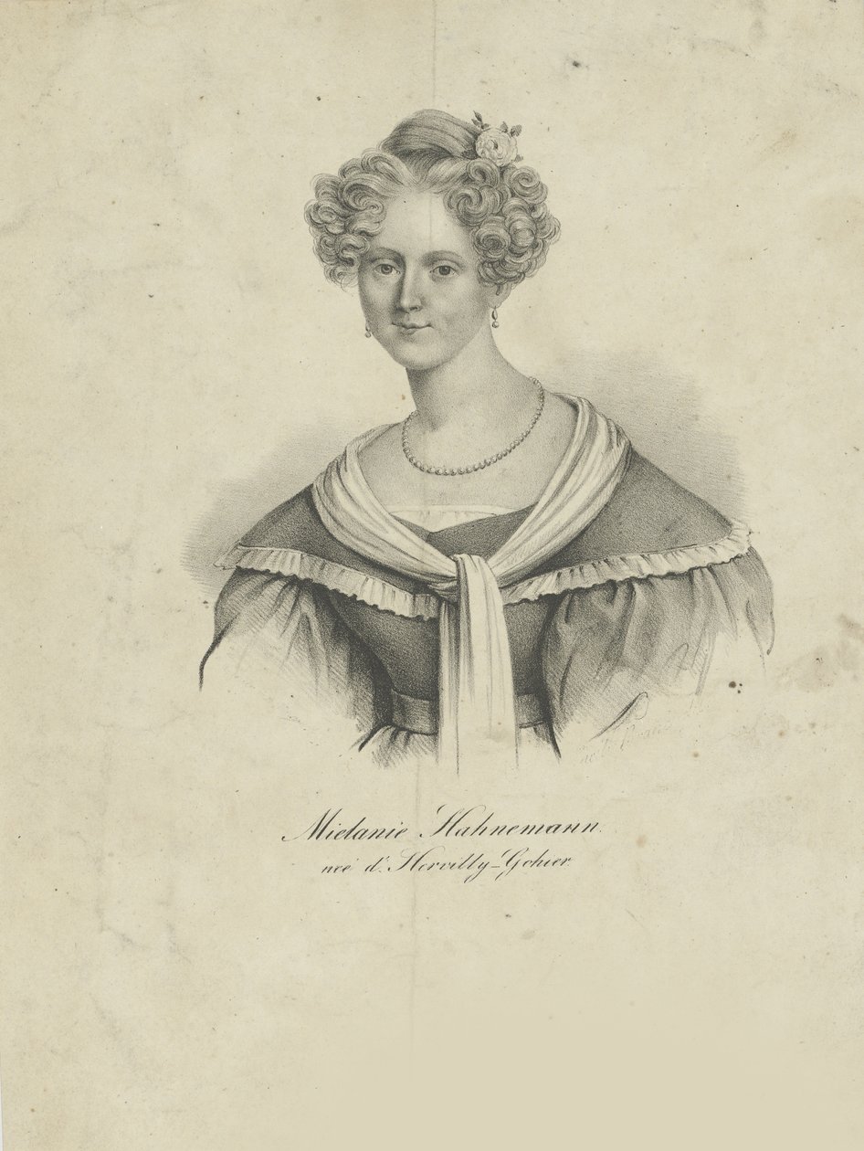 Mélanie dHervilly'nin Portresi Gohier Hahnemann 1800-1878, 1830-1835. by Unbekannt