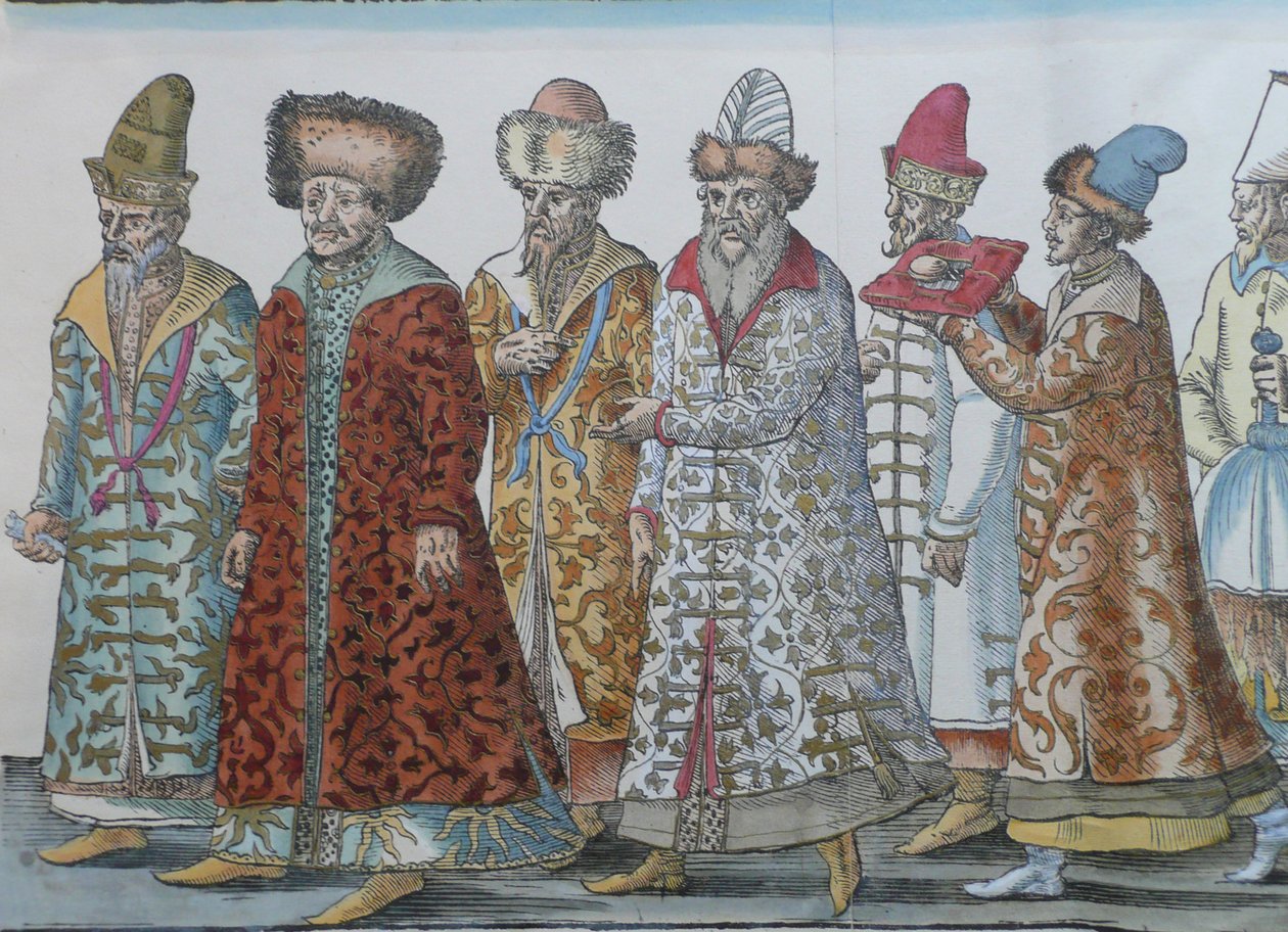 Moskova Hükümdarları İvan III, Vasili III İvanoviç, Rusya İvan IV ve maiyetinin portresi by Unbekannt