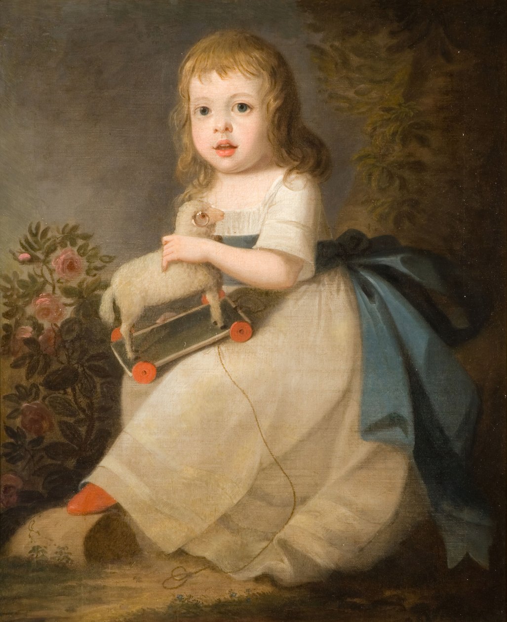 Oyuncak Koyunlu Bir Çocuğun Portresi, 1850. by Unbekannt