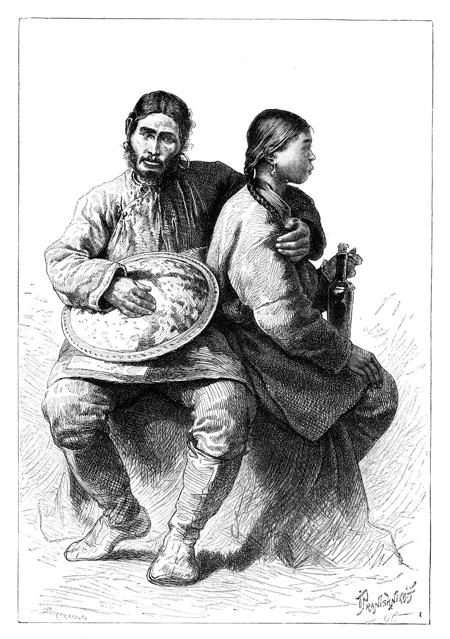 Altın Nanai çiftinin portresi, 1895 by Unbekannt