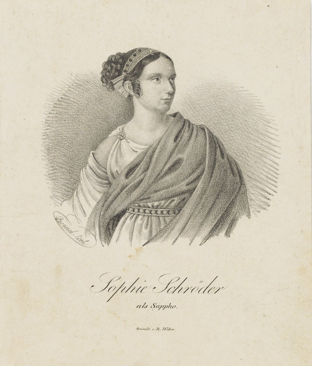 Şarkıcı ve aktris Sophie Schröder 1781-1868