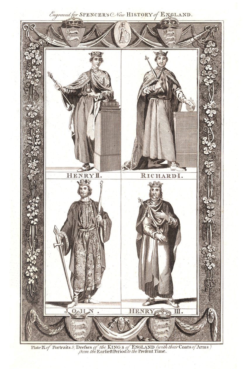 Armalı İngiltere Krallarının Portreleri ve Elbiseleri, 1784 by Unbekannt