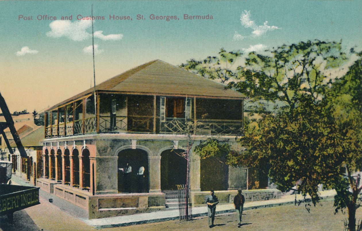 Postane ve Gümrük Binası, St. Georges, Bermuda, 20. yüzyılın başlarında. by Unbekannt