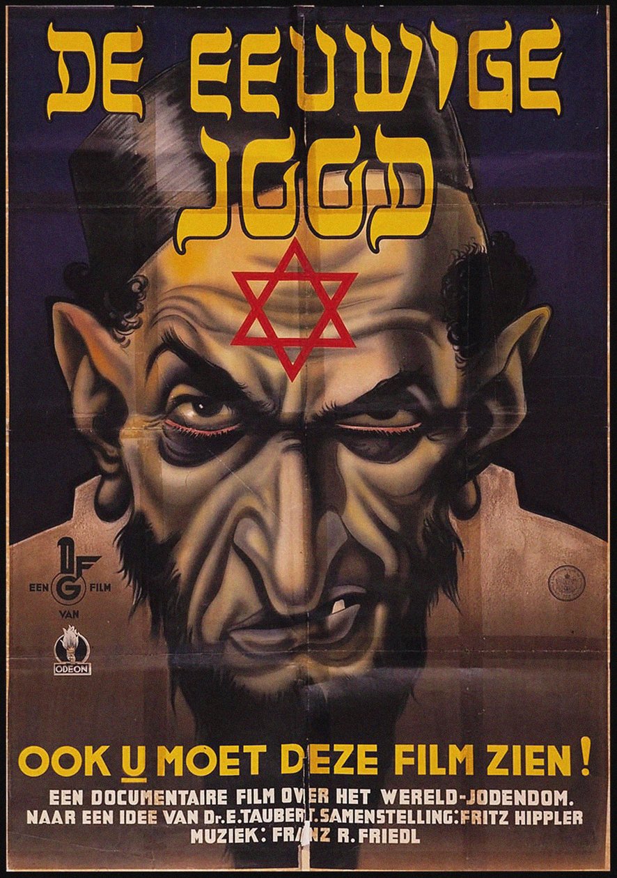 Antisemitik film The Eternal Jew, 1940 için afiş. by Unbekannt