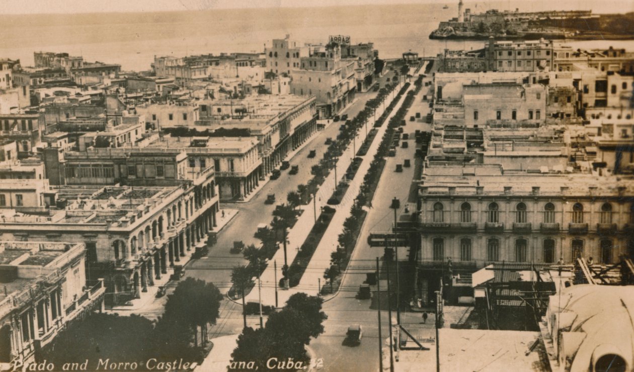 Prado ve Morro Kalesi, Havana, Küba, c1900 by Unbekannt