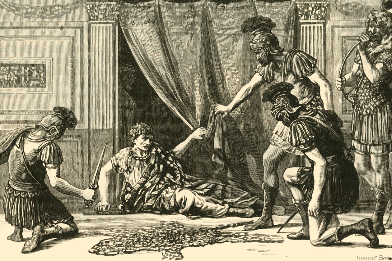 Praetorian Muhafızlar Haling Claudius Imperator olarak, 1890. by Unbekannt