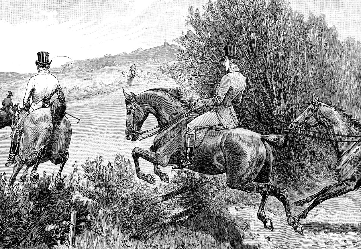 Prens Albert, Belvoir Kalesi yakınlarında avlanıyor, Leicestershire, c1840s, 1900 by Unbekannt