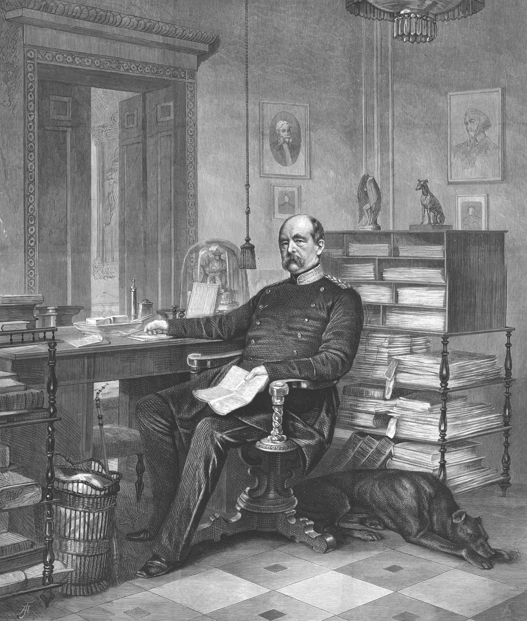 Prens Bismarck çalışma odasında, 1875 by Unbekannt