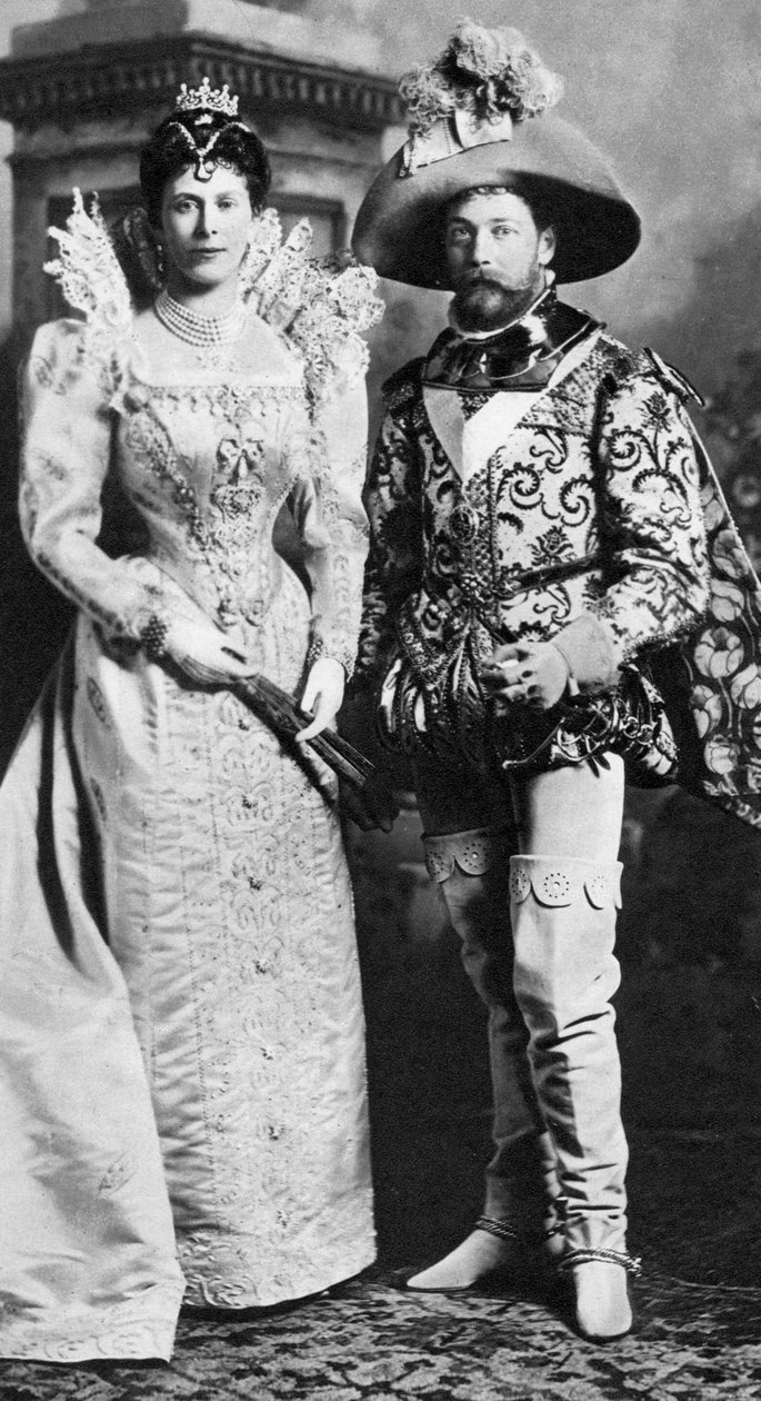Teck Prens George ve Mary süslü elbiseli, Devonshire House Ball, 1897 by Unbekannt
