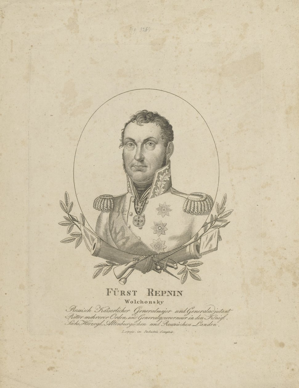 Prens Nikolai Grigorievich Repnin-Volkonsky 1778-1845, CA 1820. by Unbekannt