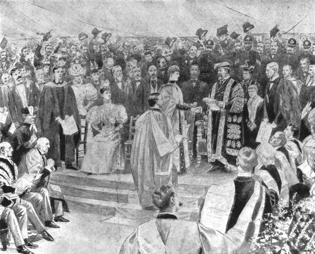 Prenses Alexandra, Müzik Doktoru Derecesi alıyor... 1896, 1901. by Unbekannt