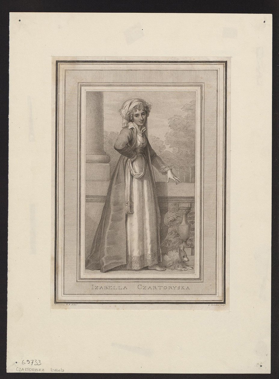 Prenses Izabela Czartoryska, kızlık soyadı Kontes Fleming 1746-1835, 18. yüzyıl by Unbekannt