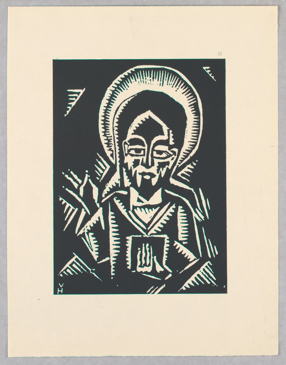 Print, Christos Zehajici, Christ, Plate III, Etiyopya veya Christos, Madonna ve Saints, eski Etiyopya Codex Portföyünün aydınlatmalarında gördüğüm gibi by Unbekannt
