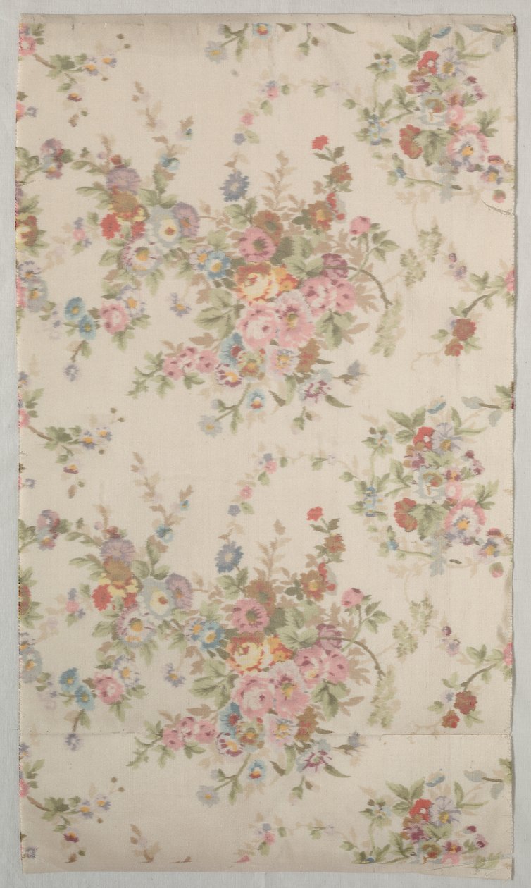 Çiçek Tasarımlı Baskılı İpek, 1800