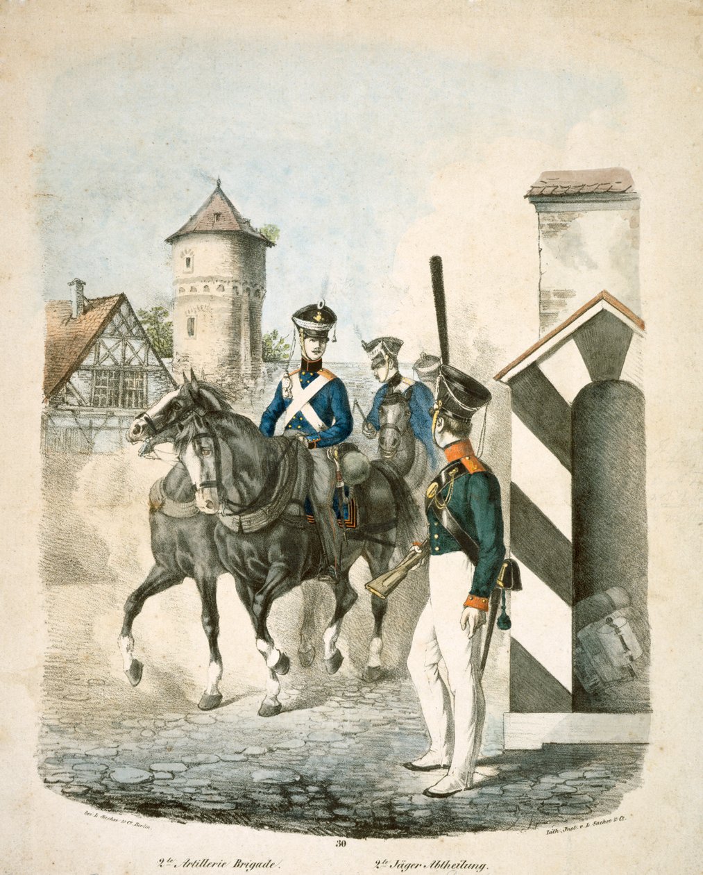 Prusyalı askerler, 19. yüzyılın başlarında by Unbekannt