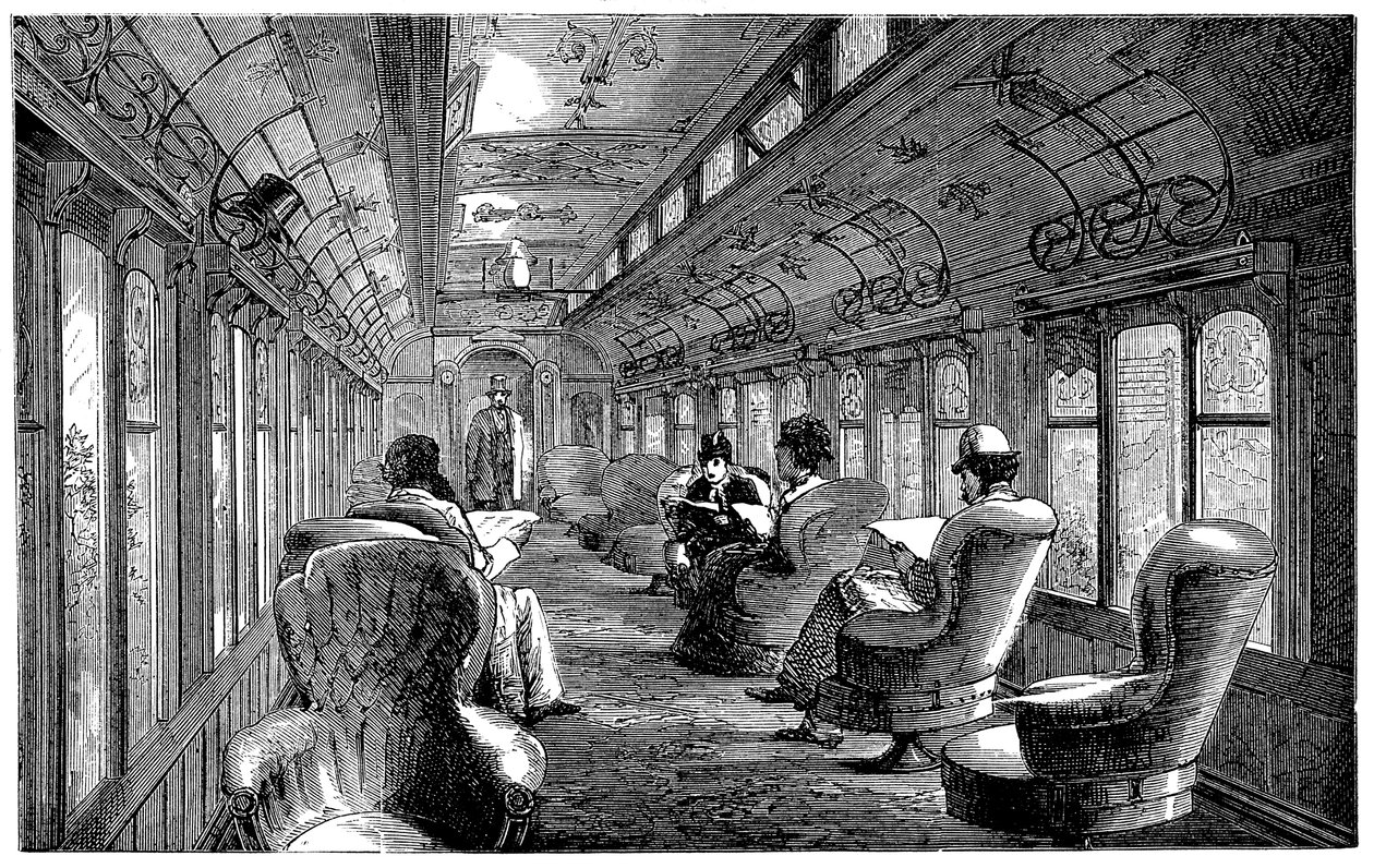 Midland Demiryolundaki Pullman misafir odası arabası, İngiltere, 1876 by Unbekannt