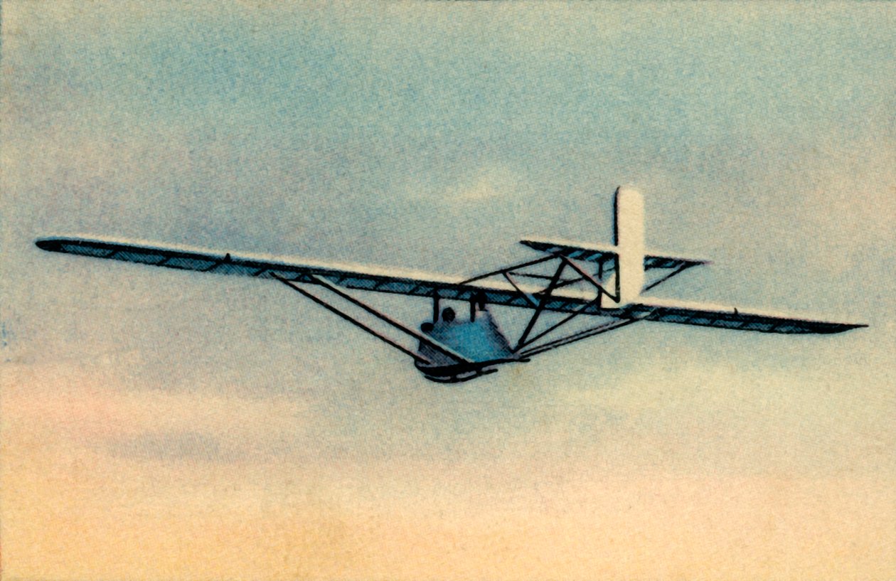 Kamufle edilmiş Zögling eğitim planörünün içindeki öğrenci, 1932. by Unbekannt