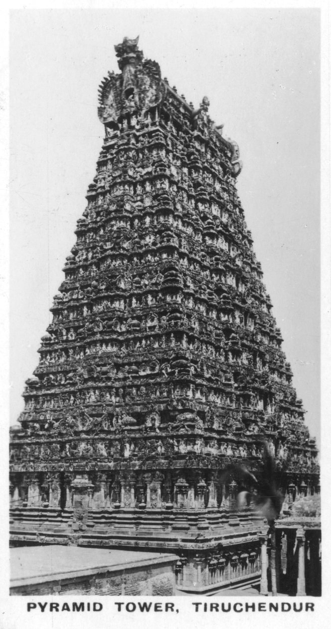 Piramit Kulesi, Tiruchendur, Tamil Nadu, Hindistan, c1925 by Unbekannt