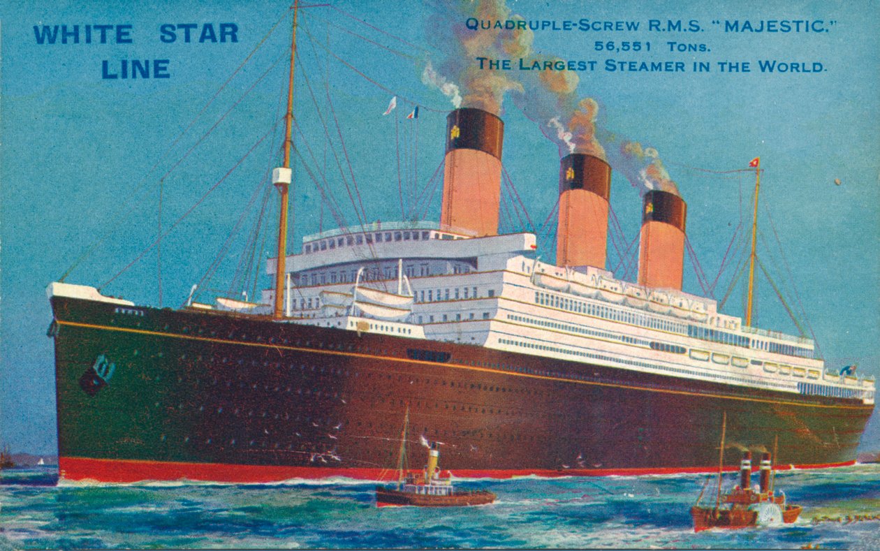 Beyaz Yıldız Serisinin Dörtlü Vidalı R.M.S Majestic, c1920s by Unbekannt