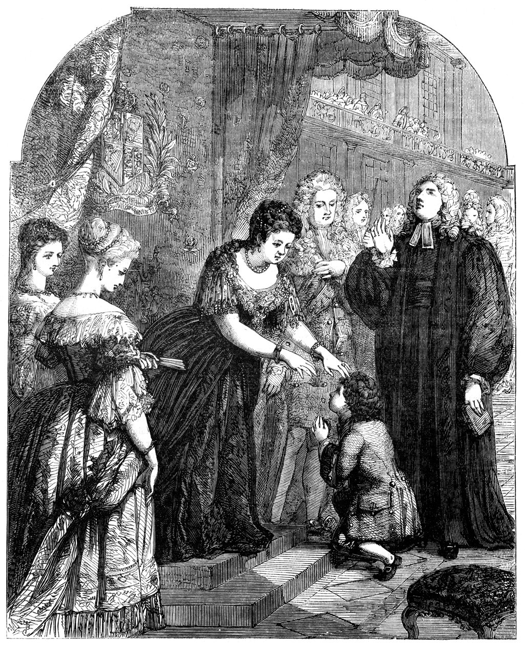 Kraliçe Anne 1665-1714 kötülük için genç Samuel Johnson